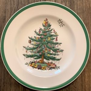 New 4 without tag: Spode ; Made in England  Santa on top of Christmas tr…